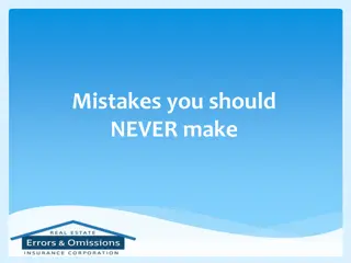 Avoid These Costly Real Estate Mistakes