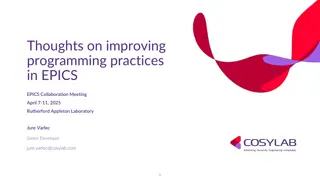 Improving Programming Practices for EPICS Collaboration
