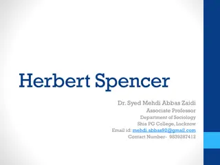 Herbert Spencer: Philosopher, Sociologist & Evolutionary Theorist