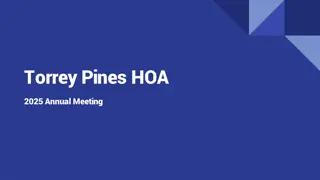 Annual Meeting Agenda and Reports for Torrey Pines HOA