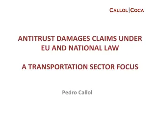 Antitrust Damages Claims in Transportation Sector Focus