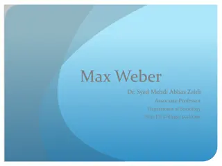 Max Weber: Sociologist & Political Economist