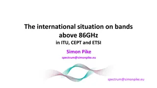 International Bands Above 86GHz: ITU, CEPT, ETSI Analysis
