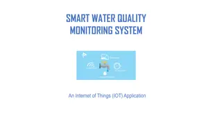 Smart Water Quality Monitoring System with IoT Application
