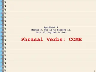 Mastering Phrasal Verbs: Come 1 - English in Use