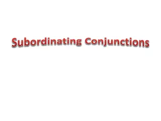 Understanding Subordinating Conjunctions