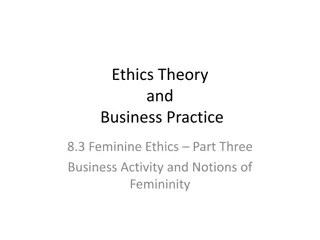 Exploring Feminine Ethics in Business Practice