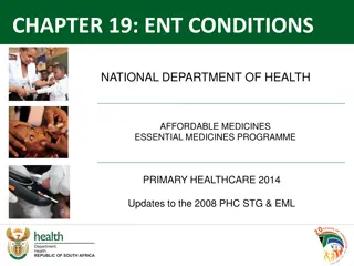 ENT Conditions and Treatments in Primary Healthcare - Updates 2014