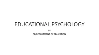 Understanding Educational Psychology