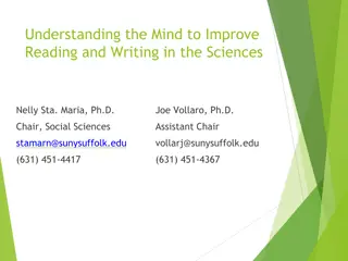 Improving Reading and Writing in Sciences: Understanding Metacognition