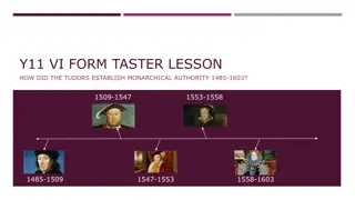 Establishing Tudor Monarchical Authority: Methods & Consequences