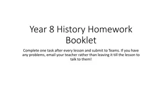Year 8 History Homework Tasks