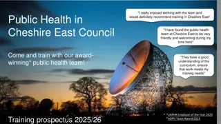 Explore Public Health Training Opportunities in Cheshire East Council