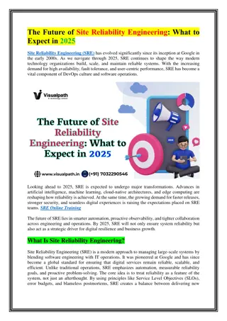 Online SRE Training - SRE Certification Course by Visualpath