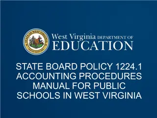 Accounting Procedures Manual for Public Schools in West Virginia