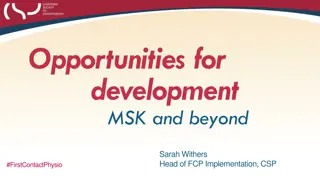 Development Opportunities in Primary Care Networks