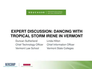 Dancing with Tropical Storm Irene in Vermont