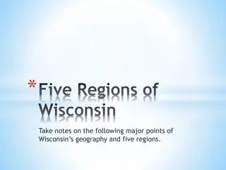 Wisconsin Geography and Five Regions Overview