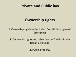 Ownership Rights in Italian Legal System