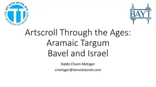 Aramaic Targumim: Origins and Significance