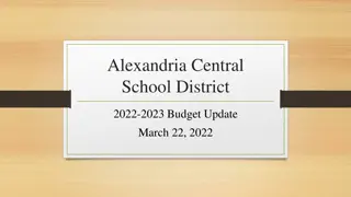 Alexandria Central School District 2022-2023 Budget Update