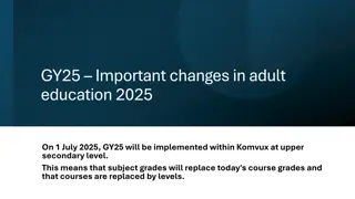 Changes in Adult Education 2025: Subject-Based Grading System