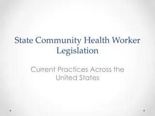 Community Health Worker Legislation and Policy Practices in the United States
