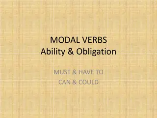 Modal Verbs for Ability and Obligation