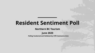 Resident Sentiment Poll Northern BC Tourism Findings