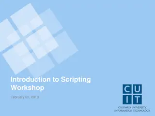 February Scripting Workshop