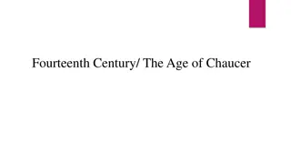Fourteenth Century: Historical Events and Literary Tendencies