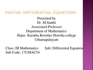 Partial Differential Equations Formation and Solutions
