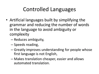 Benefits of Controlled Languages in Technical Communication