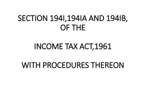 Introduction to Income Tax Section 194I and TDS