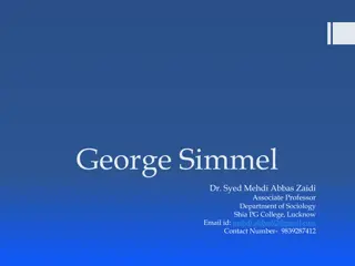 George Simmel's Sociological Concepts and Contributions