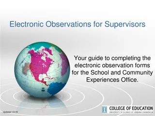 Guide to Completing Electronic Observation Forms