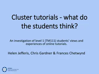 Understanding Students' Experiences in Online Tutorials