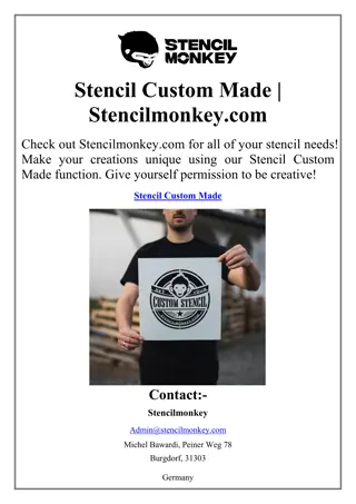 Stencil Custom Made  Stencilmonkey.com