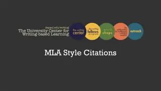 Mastering MLA Style Citations
