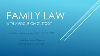 Law on Custody and Family Matters