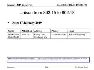 IEEE 802.15 WSN Working Group Summary