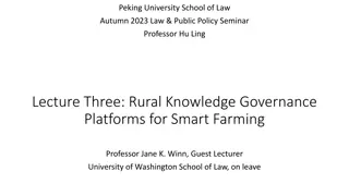 Rural Knowledge Governance Platforms & Smart Farming Seminar