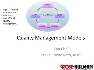 Total Quality Management Models and Quality Control