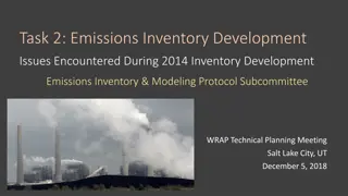 Emissions Inventory Development Challenges