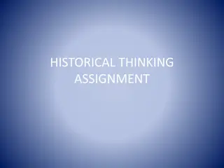 Historical Thinking Skills and Key Events