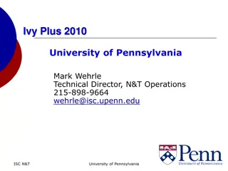 University of Pennsylvania Information Technology Overview