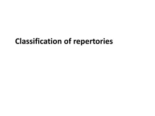 Understanding the Classification of Repertories