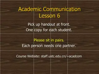 Effective Academic Communication Strategies - Lesson 6