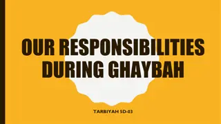 Responsibilities During Ghaybah Tarbiyah