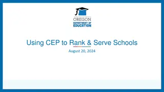 Using CEP for School Ranking & Serving: Key Insights